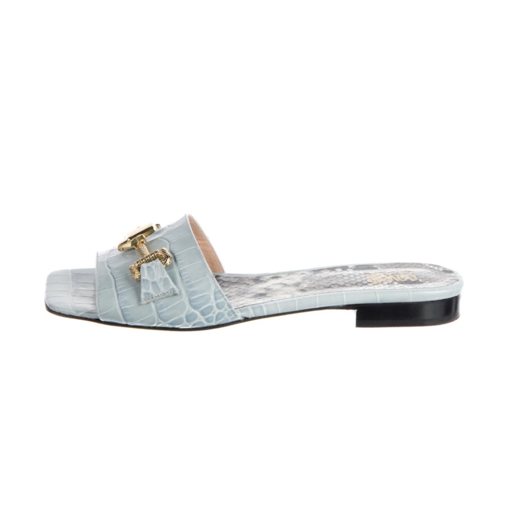 Just Cavalli Snakeskin Buckle Sandal